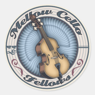 Mellow Cello Fellows Classic Round Sticker