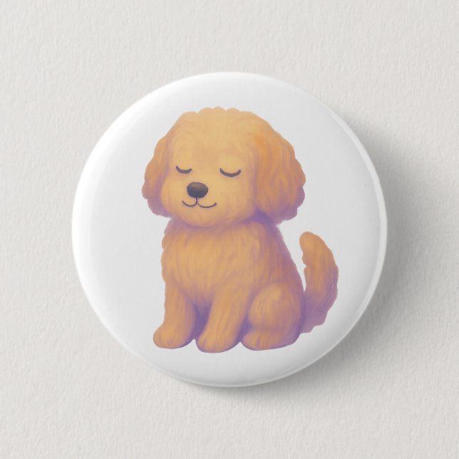 Mellow Cockapoo button (Front)