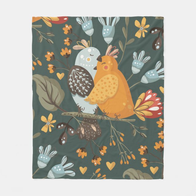 Mellow happiness Fleece Blanket (Front)