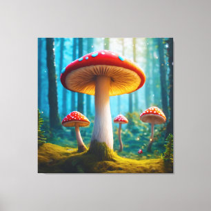 Mellow Mushroom Stretched Canvas Print