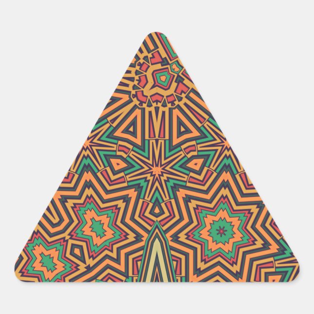 Mellow orange retro triangle sticker (Front)