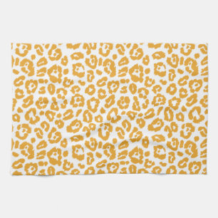Mellow Yellow Leopard Pattern Tea Towel