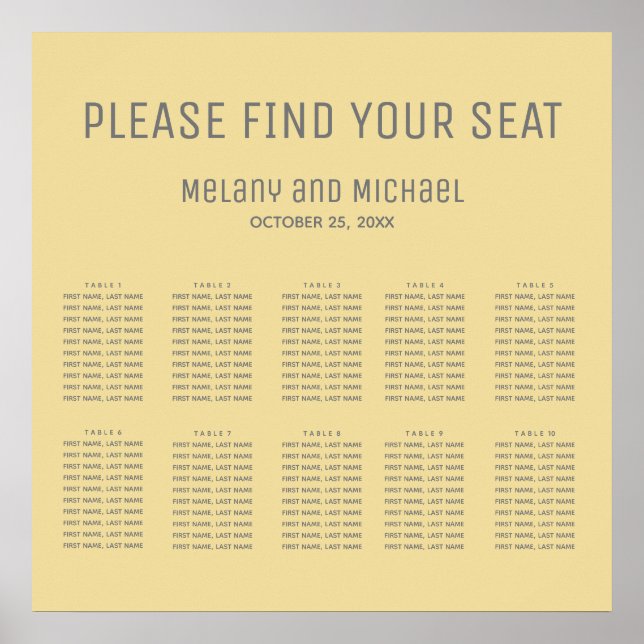 Mellow yellow simple minimalist trendy elegant poster (Front)