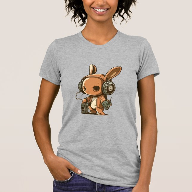 Melodic Bunny: A Musical Journey T-Shirt (Front)