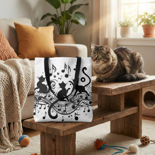 Melodic Cats Tote Bag