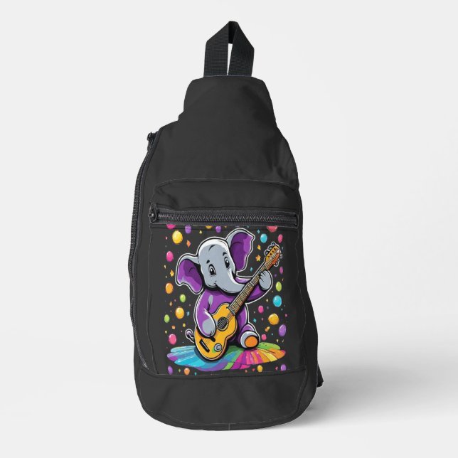 Melodic Elephant: A Musical Birthda Sling Bag (Front)