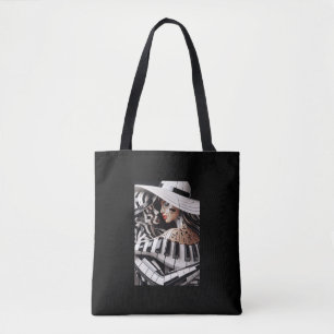 "Melodic Embrace: Music & Love Tote Bag" Bag