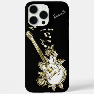 Melodic Guitar Vibes in Gold iPhone 16 Pro Max Case