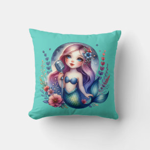 "Melodic Mermaid Serenade" Cushion