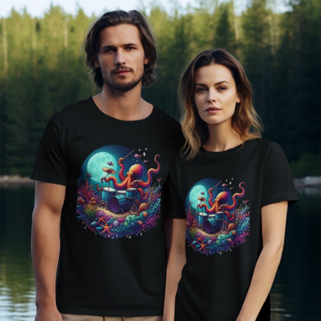 Melodic Octopus: Drumming in the Depths T-Shirt (Creator Uploaded)