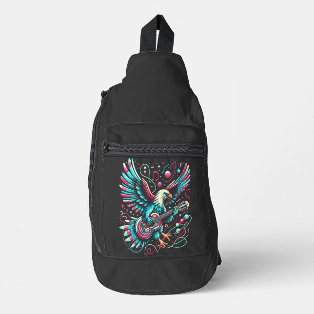 Melodic Wings: Eagle Strumming Guitar Sling Bag (Front)