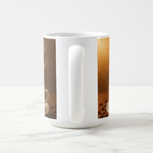 "Melodies in Steam: Musical Coffee Cup Art Mug" (Handle)