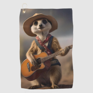 Melodies of the Savanna A Meerkat Guitar Serenade, Golf Towel