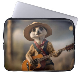 Melodies of the Savanna A Meerkat Guitar Serenade, Laptop Sleeve