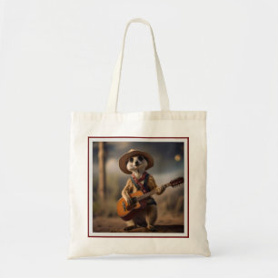 Melodies of the Savanna A Meerkat Guitar Serenade, Tote Bag