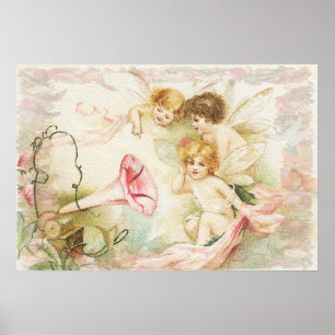 Melody -  Angels, Flowers, Music Poster