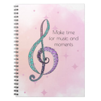 Melody in Line & Colour treble clef notebook