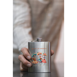 Melody of the Dancing Dead, custom Hip Flask