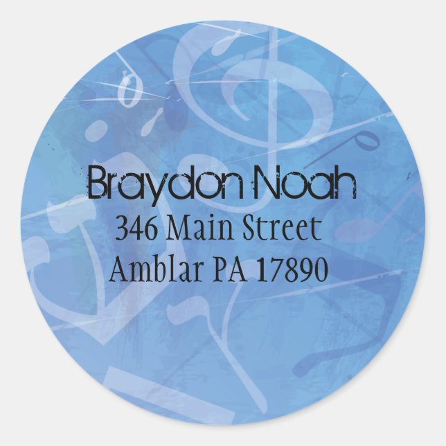 MELODY of the TORAH Return address sticker (Front)