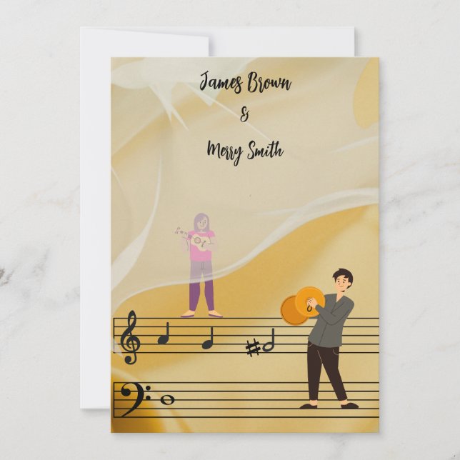 Melody of Us wedding Invitation (Front)