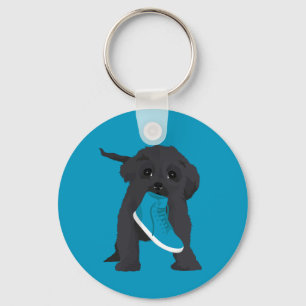 Melody The Affenpinscher Puppy Stealing Shoe Key Ring