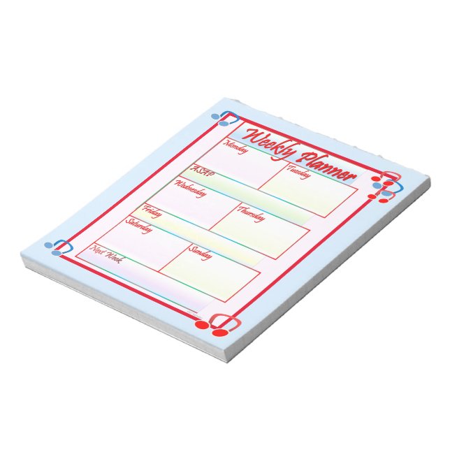 Melody Weekly Planner Notepad (Rotated)