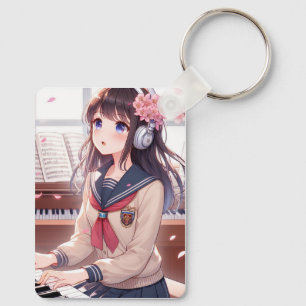 Melody's Path: A Journey Through Music Key Ring