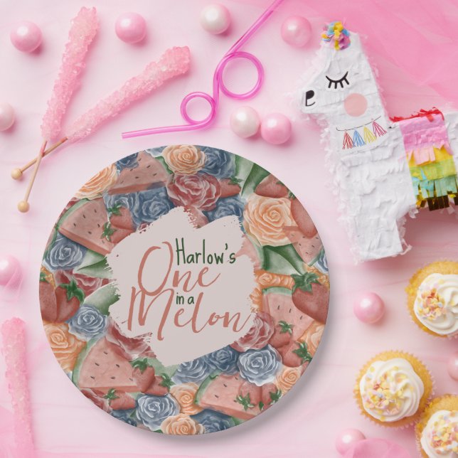 Melon Birthday - Summer vibes Birthday favour Paper Plate (Party)