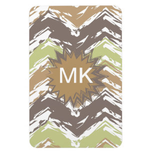 Melon Brandy Scribble ZigZag Pattern Magnet