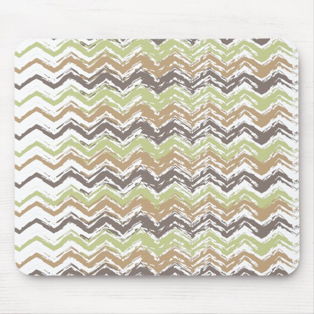 Melon Brandy Scribble ZigZag Pattern Mouse Pad (Front)