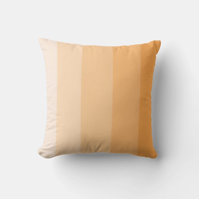 Melon Cantaloupe Ombre Stripe Cushion (Front)