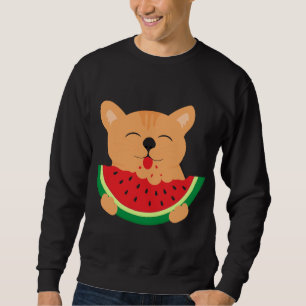 Melon Cat Animal Fruit Food Gift Sweatshirt