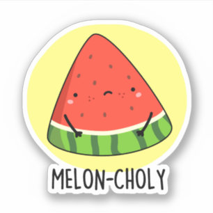 Melon-choly Funny Sad Watermelon Pun 