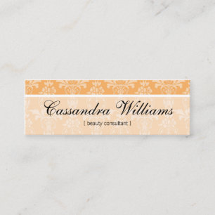 Melon Damask Beauty Micro Mini Business Cards