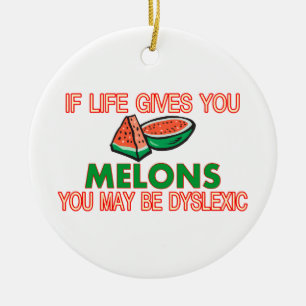 Melon Dyslexia Ceramic Tree Decoration