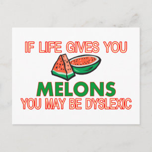 Melon Dyslexia Postcard