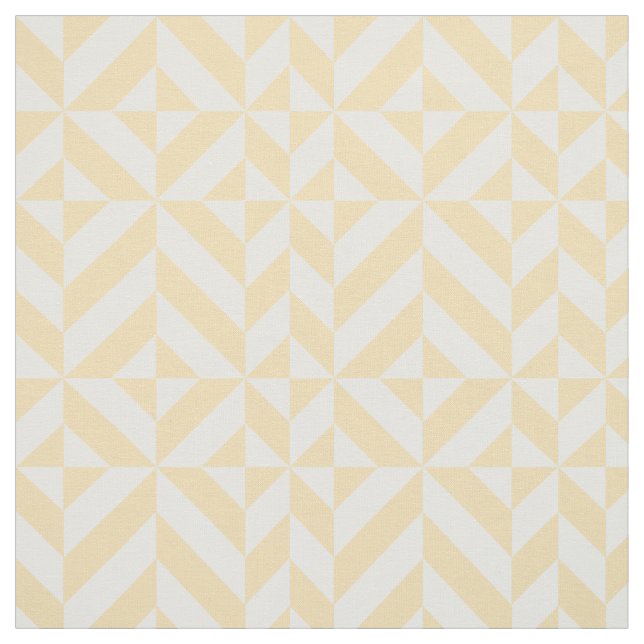 Melon Geometric Art Deco Fabric (Swatch)