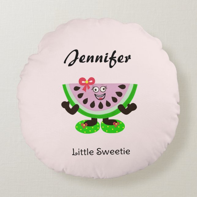 Melon girl  round cushion (Front)