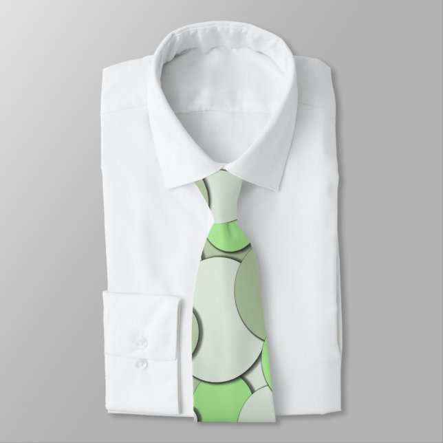 Melon Green Monochrome Tie (Tied)