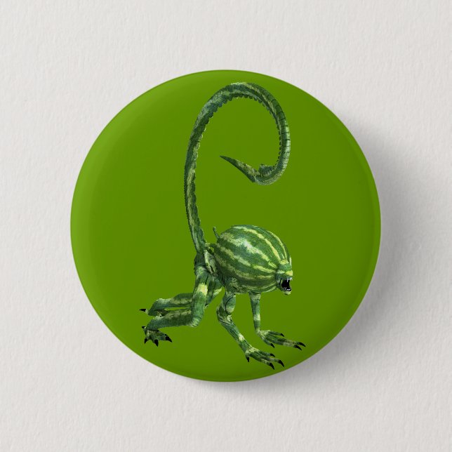 Melon Head Creature 6 Cm Round Badge (Front)