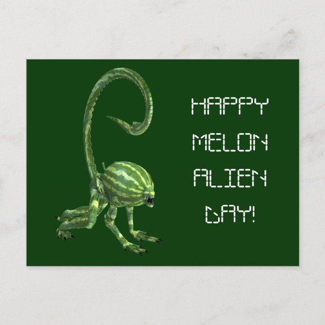 Melon Head Creature Postcard (Front)