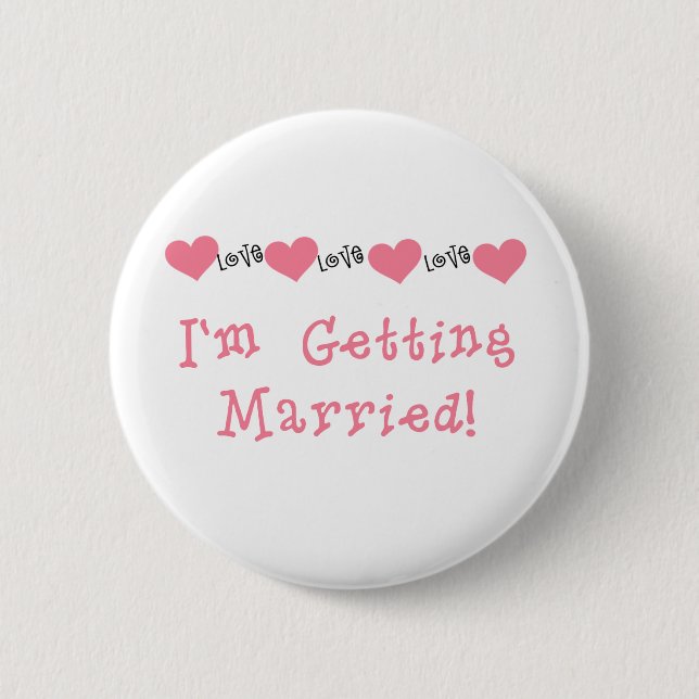 Melon Hearts I'm Getting Married 6 Cm Round Badge (Front)
