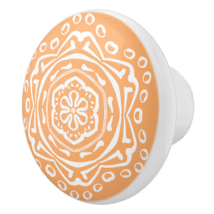 Melon Mandala Ceramic Knob
