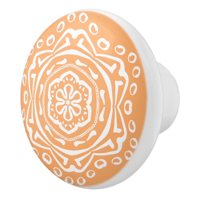 Melon Mandala Ceramic Knob (Right)