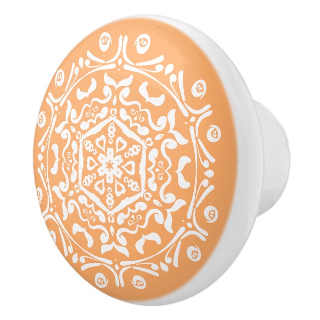 Melon Mandala Ceramic Knob (Right)
