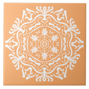 Melon Mandala Ceramic Tile