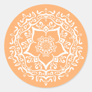 Melon Mandala Classic Round Sticker