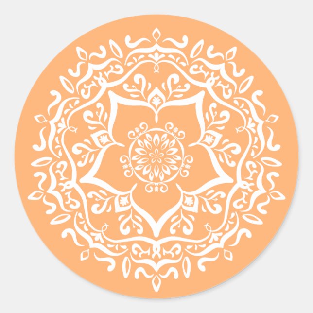 Melon Mandala Classic Round Sticker (Front)