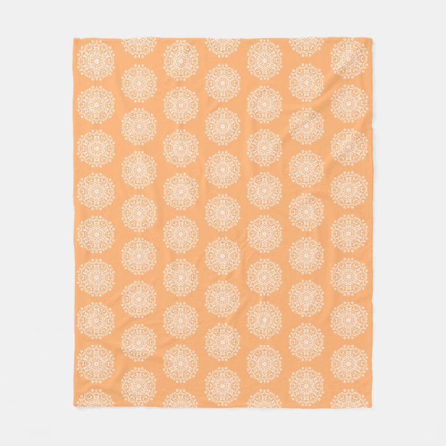 Melon Mandala Fleece Blanket (Front)