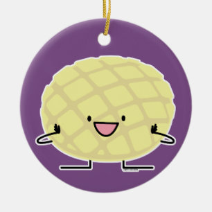 Melon Pan Japanese concha sweet bread patisserie Ceramic Ornament